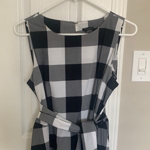 NWOT - Ann Taylor black and white checkered dress